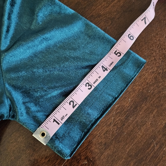 ZARA - MD Trafaluc Emerald Green Velvet Midi Formal Dress - Picture 8 of 11